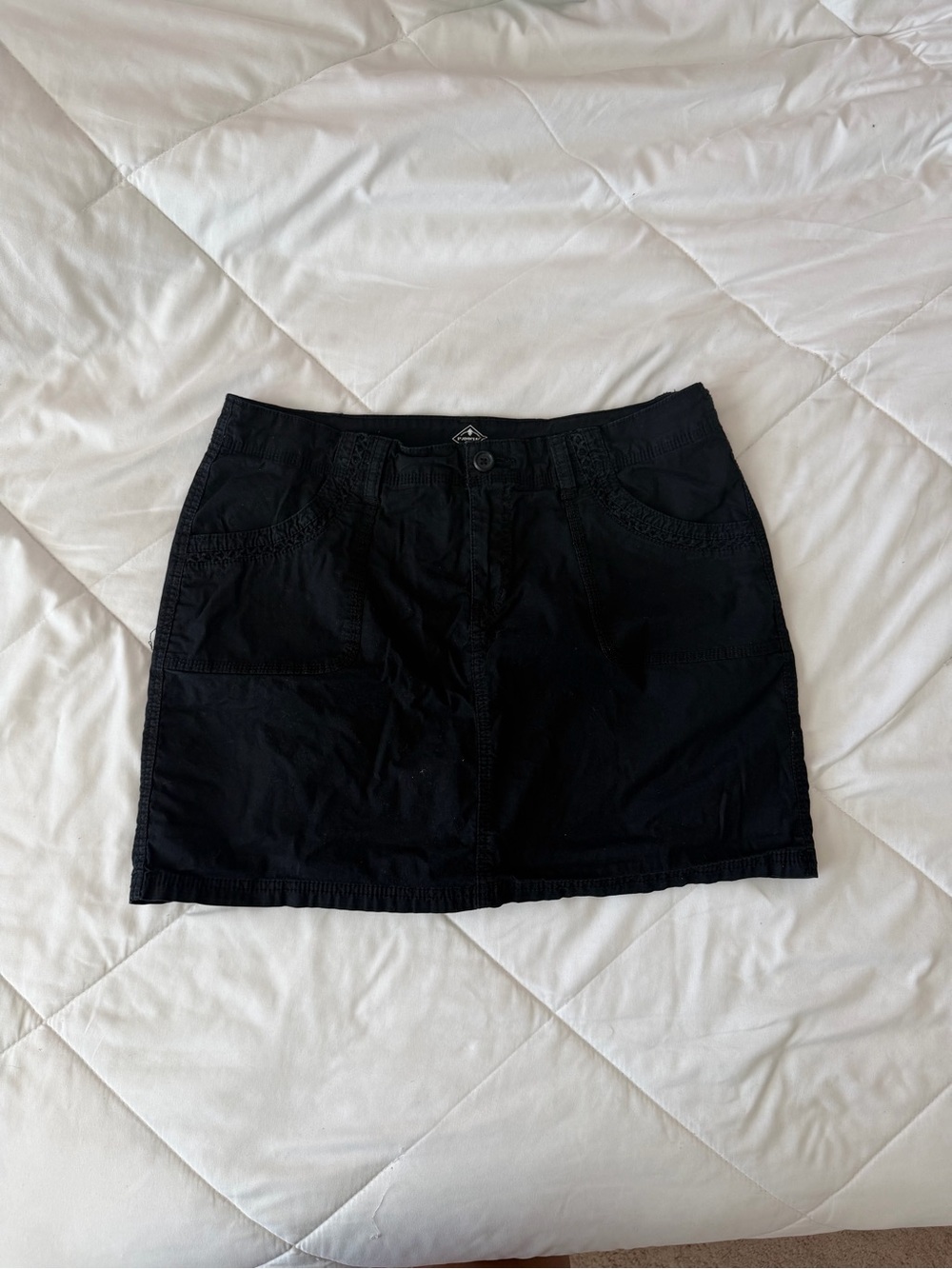 y2k St. John's Bay Black Cargo Mini Skirt with built in Shorts